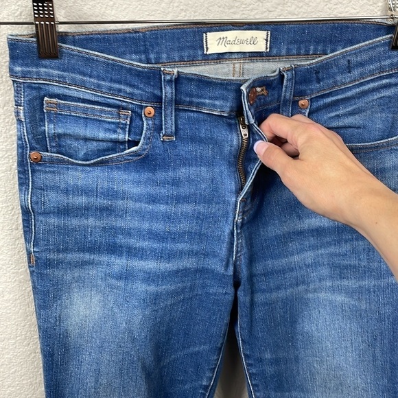 Madewell 8” Skinny Jeans Medium Ames Wash Stretch Classic Casual Sz 28 - Picture 4 of 13